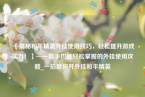 【揭秘和平精英外挂使用技巧，轻松提升游戏实力！】——新手也能轻松掌握的外挂使用攻略_一招教你开外挂和平精英