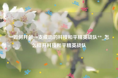 **如何开创一支成功的科技和平精英战队**_怎么样开科技和平精英战队
