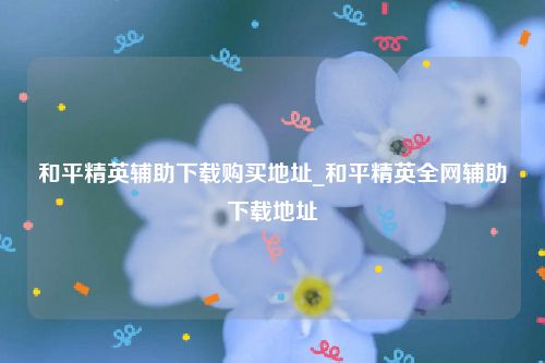 和平精英辅助下载购买地址_和平精英全网辅助下载地址