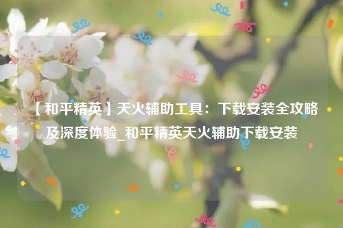 【和平精英】天火辅助工具：下载安装全攻略及深度体验_和平精英天火辅助下载安装