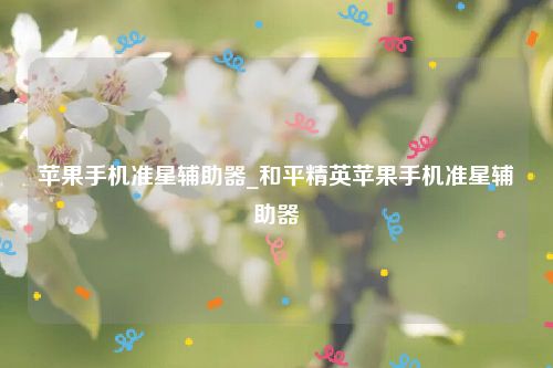 苹果手机准星辅助器_和平精英苹果手机准星辅助器